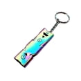 thumbnail image 2 of Flmtop Portable Stainless Steel Dual-Pipe Mini High Decibels Survival Keychain Whistle, 2 of 9