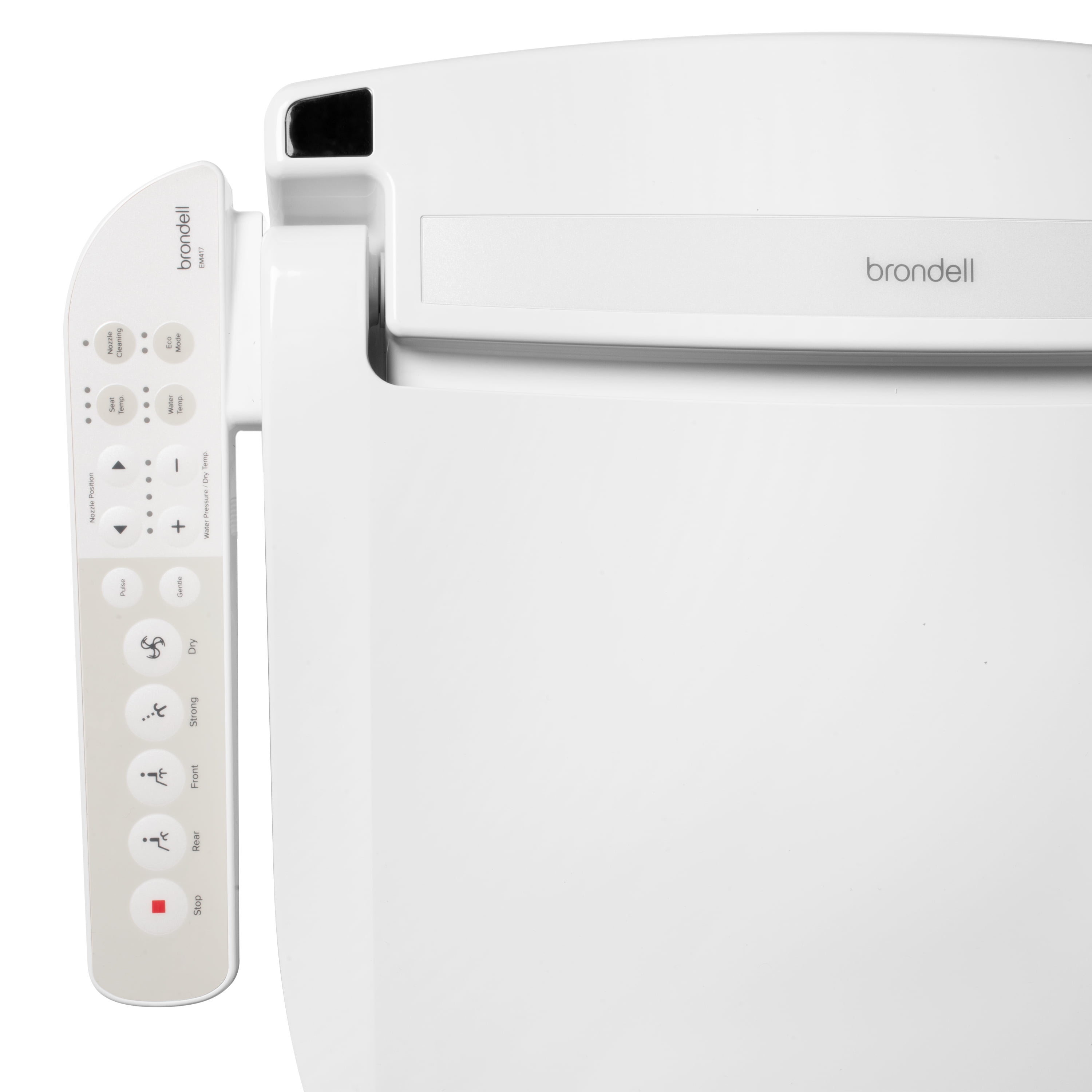 Brondell Swash Select EM417 Sidearm Bidet Seat with Warm Air Dryer, Elongated White