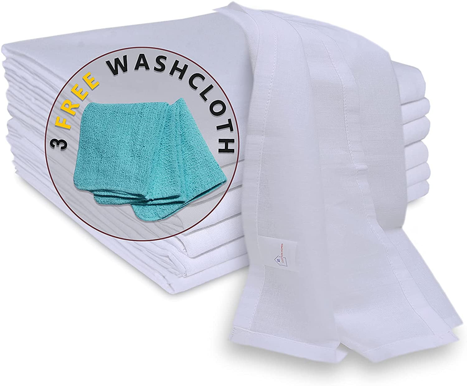 COTTON HOMES Flour Sack Tea Towel, Dish Cloth, Cheesecloth Baking