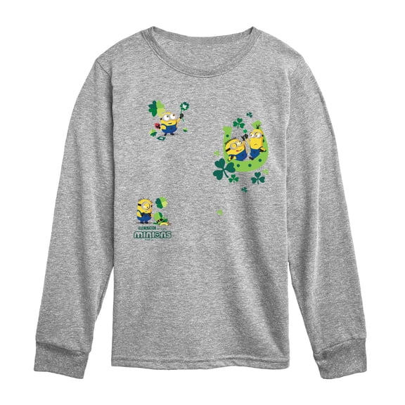 Despicable Me - Minion Shamrock - Youth Boys Long Sleeve Graphic T-Shirt