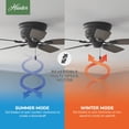 thumbnail image 4 of Ventilador de techo Hunter Low Profile de 42" con 5 aspas, negro mate, 4 of 9