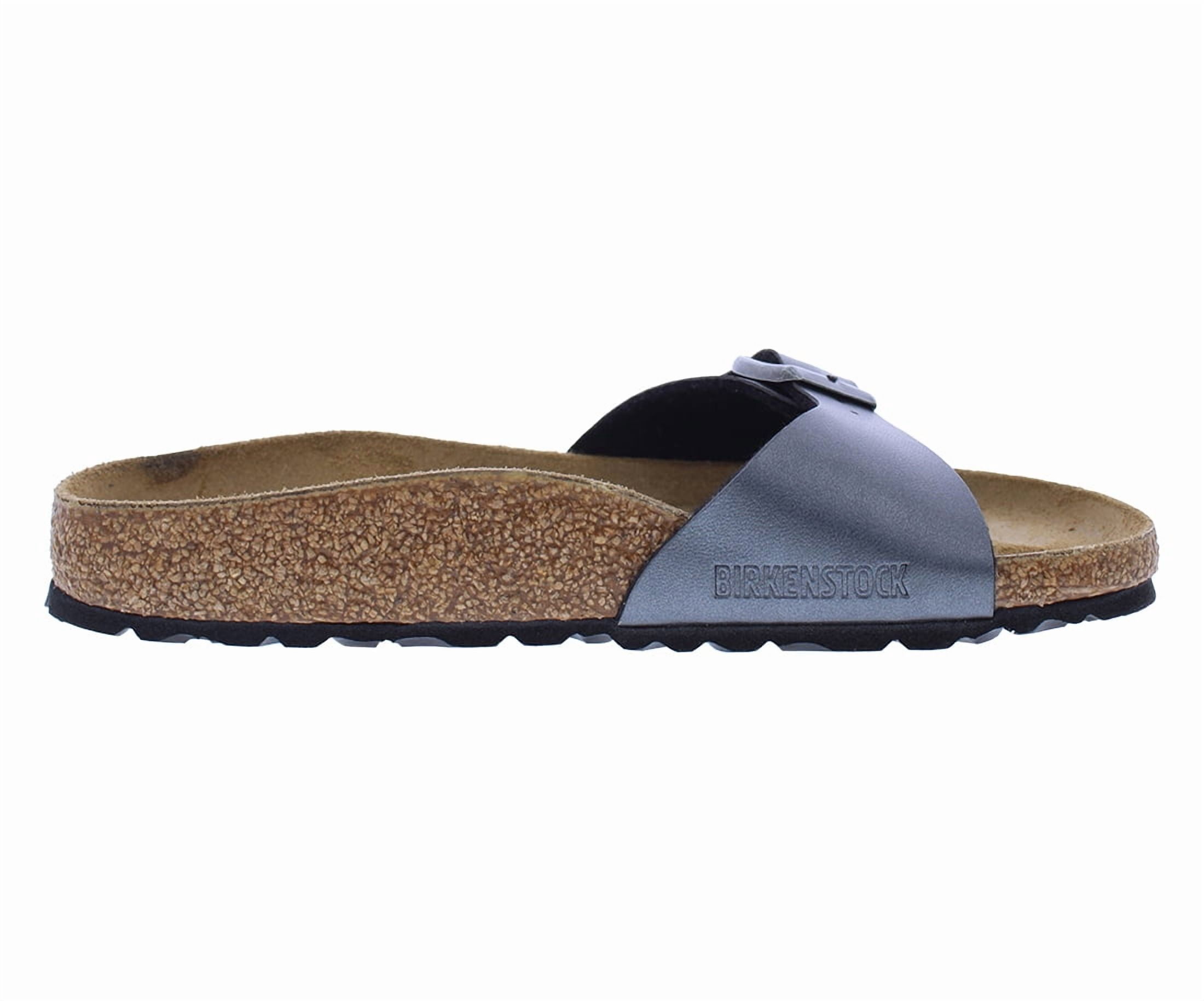 Birkenstock Madrid BS Narrow Unisex Shoes Size 3, Color: Metallic Black