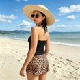 thumbnail image 3 of Top-kevin 2 Piece Swimsuits for Women Halter Tankini Top with Skirt Bottom Tummy Control Bathing Suit, 3 of 9