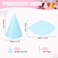 thumbnail image 2 of Uxcell 20Pcs Mini Birthday Party Hats, Colorful Paper Party Hat, Adjustable Cone Caps Birthday Decorations for Stuffed Animals Adults Parties Supplies Wedding Celebration, Light Blue, 2 of 6