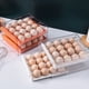thumbnail image 4 of Caja de almacenamiento para huevos de 32 rejillas de plástico tipo cajón para mantener frescos, para refrigerador de cocina, naranja, 23,5 x 21,5 x 13,5 cm, 4 of 5