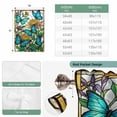 thumbnail image 6 of Butterflies Flowers Balloon Curtains for Living Room/French Door, Vintage Watercolor Animal Floral Plant Tie Up Curtains 63 Inch Length Energy Saving Kitchen Curtains Shades for Windows 42"x63", 6 of 8