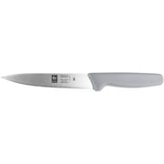 5.5-inch Stiff Wide straight Edge Blade, Boning Knife, Grey Handle. By ICEL.