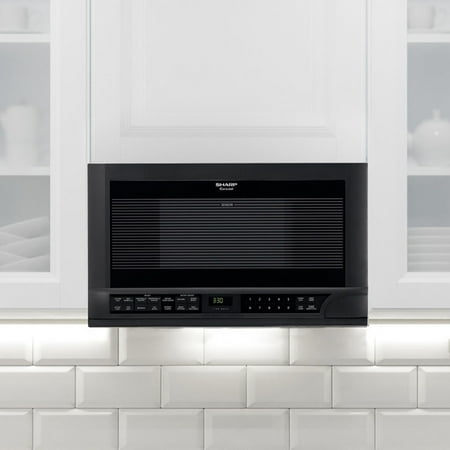 Sharp - 1.5 Cu. Ft. Over-the-Counter Microwave - Black