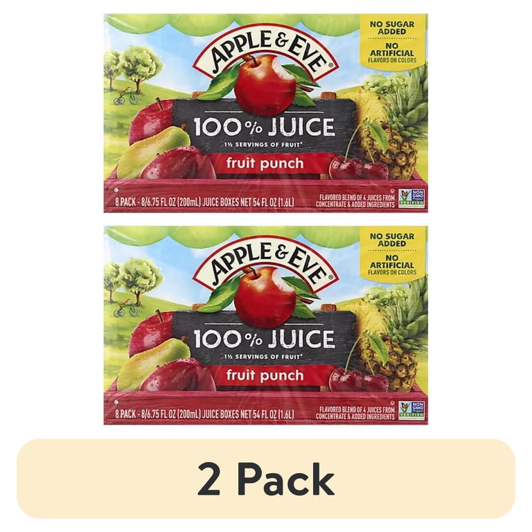 Apple & Eve Fruit Punch 100% Juice Boxes, 6.75 fl oz, 8 Count, 2 Pack photo 1