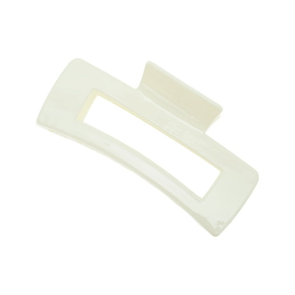 Unique Bargains 1 Pc Rectangle Lacquered  Hair Clips Hairdo Clip for Home Beige