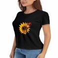 thumbnail image 3 of Elf Peeking Sunflower Graphic Tee, 3 of 9