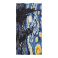 thumbnail image 3 of Ryvnso Wolf in Night Sky Oil Paint Oversized Beach Towel Microfiber Bath Blankets Swimming Fitness 37" x 74", 3 of 5