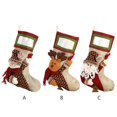thumbnail image 3 of Medias navideñas de 40 cm con diseño 3D de Papá Noel, muñeco de nieve y reno. Decoración navideña grande., 3 of 5