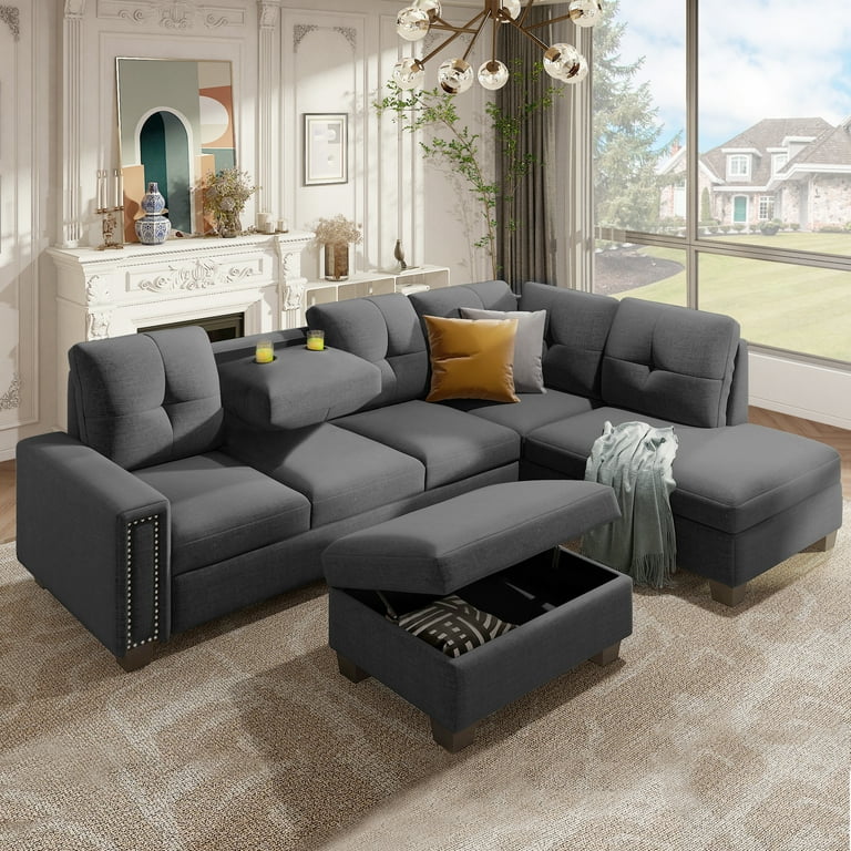 L shape 6 seater sofa hot sale