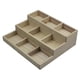 thumbnail image 4 of Organizador de maquillaje de madera 9 Rejilla Organizador de cajones de madera de 3 niveles con rejillas Misceláneas Estuche de escritorio cosmético, 4 of 9