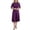 Purple, variant on Women's Crew Neck Professional Dress, Solid Color Elegant Office Wear Dress, Work Appropriate Business Casual Dress for Women, Formal and Career Attire White XXXXL