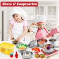 thumbnail image 3 of Juego de juguetes de cocina Pretend Play PEAINBOX con 32 artículos para niños, 3 of 8