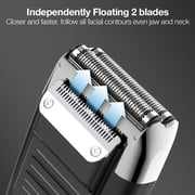 PRITECH Electric Foil Shaver for Men with Popup Trimmer, 2 in 1 Electric Shaver for Men, Rechargeable 3 Speed Adjustable (Black)