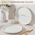 thumbnail image 6 of Vesteel Dinner Plates Set of 6, 10.2inch Ceramic Stoneware Sets for Home Restaurant, Large Dinnerware for Serving Steak, Pizza, Dishwasher & Microwave Safe, 6 of 8