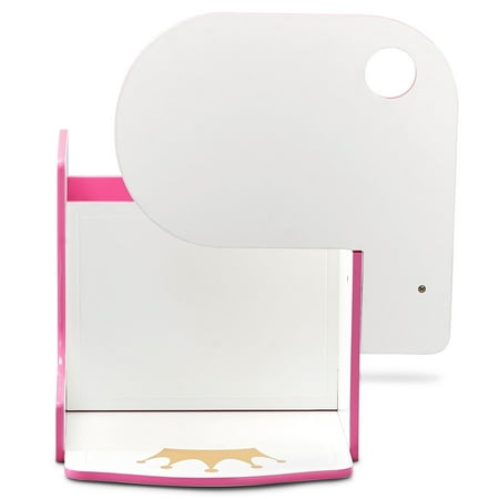 Delta Children Princess Crown Task Chair Desk with Storage Bin, Greenguard Gold Certified