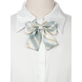 thumbnail image 4 of INSPIRE CHIC Plaid Pre-tied Knot Cute Stylish Colorful Bow Ties for Women Uniform School Blue Yellow, 4 of 6