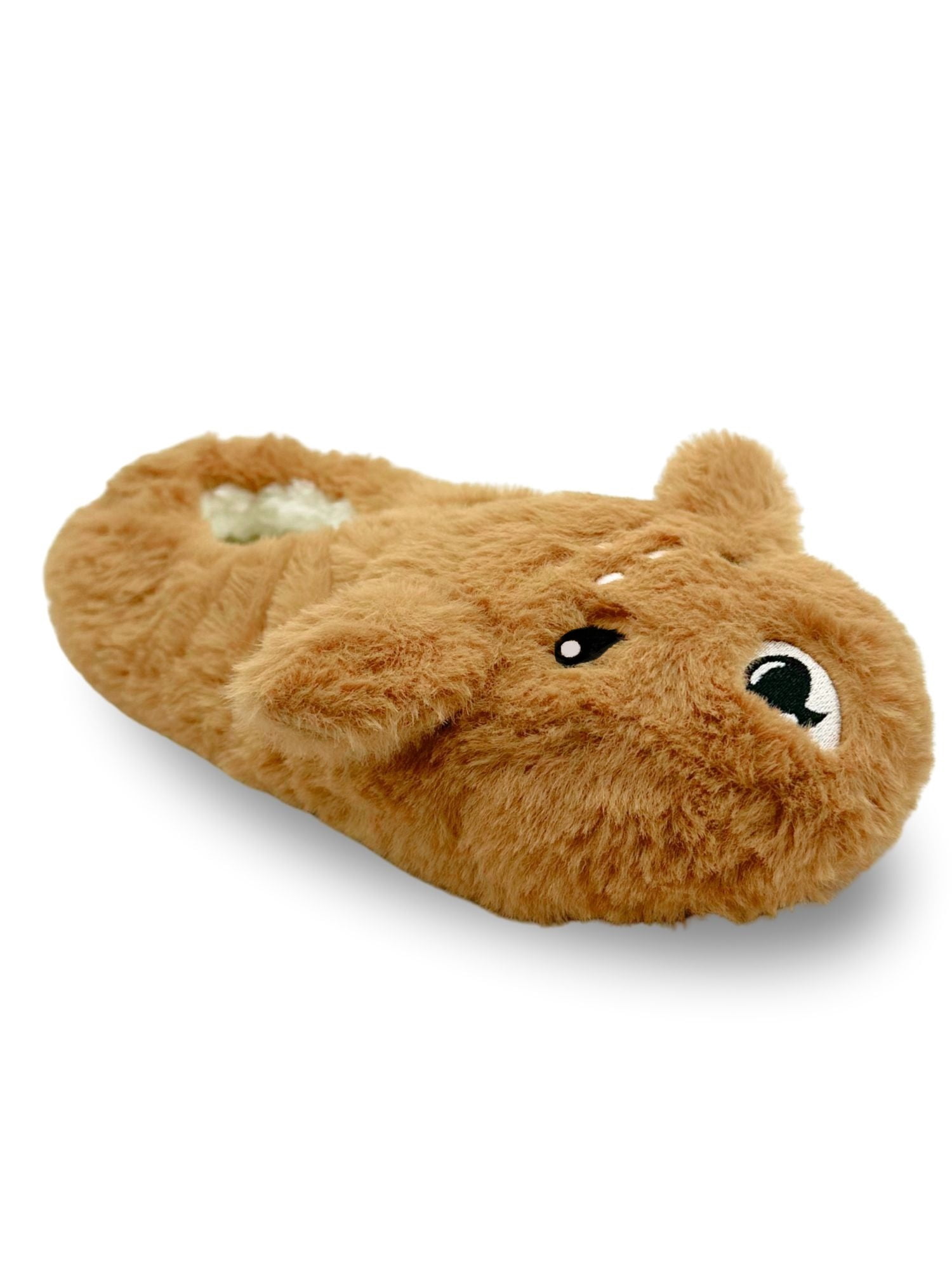 Fuzzy Babba Women's Faux Fur Fawn Slipper Socks, 1-Pack, Shoe Sizes 7-9.5