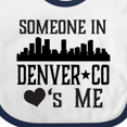 thumbnail image 4 of Inktastic Denver Colorado Someone Loves Me Skyline Boys or Girls Baby Bib, 4 of 4