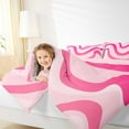 thumbnail image 4 of Manfei Geometric Lines Print Bedding Comforter Set,Waves Stripes Pattern Twin Comforter Sets,Minimalism Striped Bedding Set For Teens,Breathable Home Decor Reversible,2pcs, 4 of 8