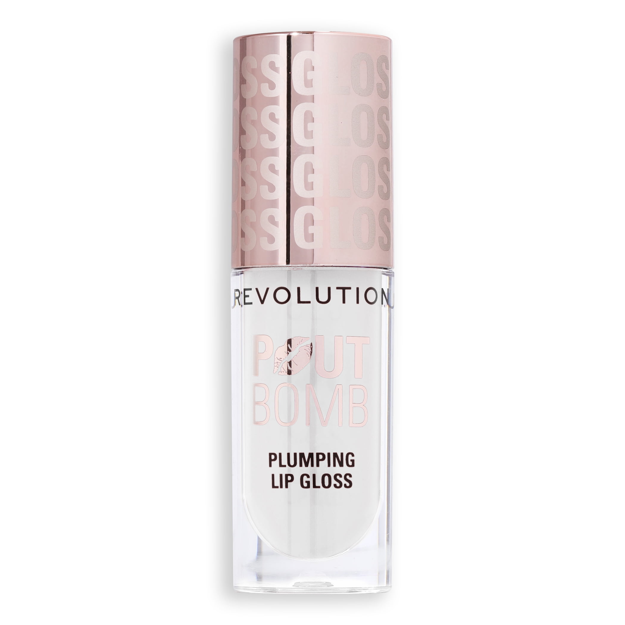 Revolution Pout Bomb Plumping High-Shine Lip Gloss with Vitamin E, Glaze Clear