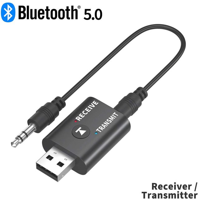 Bluetooth Wireless Audio Transmitter&Receiver for TV PC USB Bluetooth 5.0 Music Transmitter&Receiver 3.5mm Adapter for Home Car Stereo Equipment Plug&Play