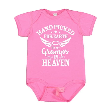 

Inktastic Handpicked for Earth by My Gramps in Heaven with Angel Wings Gift Baby Boy or Baby Girl Bodysuit