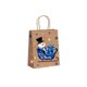 thumbnail image 2 of Bolsa de regalo azul navideña, papel kraft, 22 x 16 x 8 cm, 10 unidades, 2 of 3