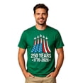 thumbnail image 4 of America 250 Shirt Mens Short Sleeve Crewneck Independence Day Print T-Shirts Summer Casual Stylish Green L, 4 of 4