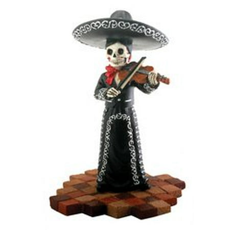 - Black Skeleton Mariachi Band Lady Violin Player Day of the Dead Figurine