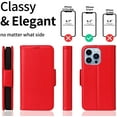 thumbnail image 3 of navor Etui Portefeuille Magnétique Compatible avec l'Iphone 13 Pro [6,1 Pouces] [Folio], Support de Protection RFID - Rouge, 3 of 7
