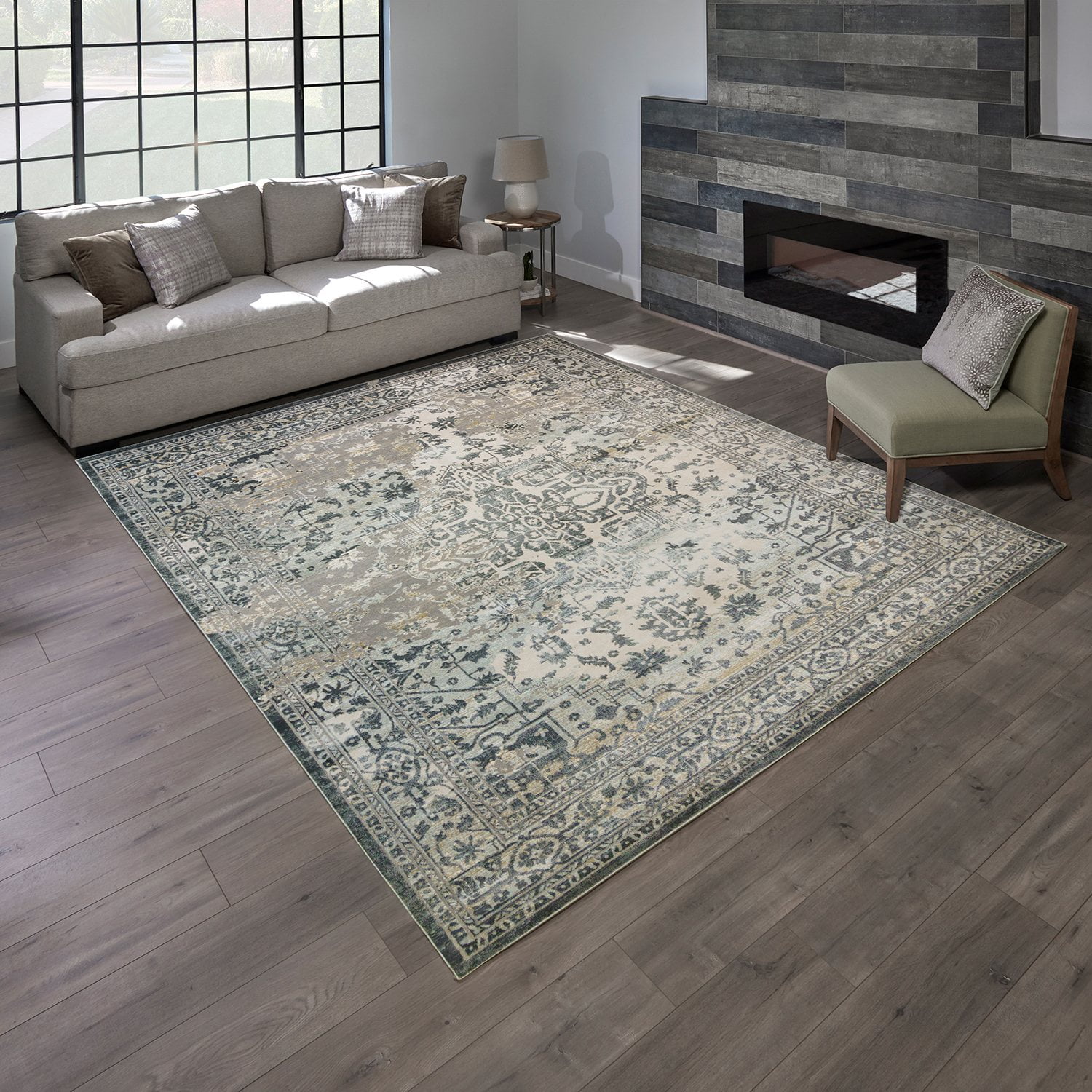 Quattro Omaha Gray and Ivory Area Rug, Assorted Sizes - Samsclub.com