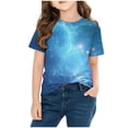 thumbnail image 7 of CYRBOKO Girls Graphic Tees, Short Sleeve Breathable Casual Crewneck Summer T-shirts Multicolor Size 7-8 T, 7 of 7