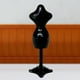 thumbnail image 1 of Maniquí de muñeca con forma de vestido, soporte de exhibición de ropa en miniatura, accesorios para casa de muñecas 1/12, adorno de moda, mini soporte, 1 of 10