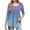 Navy, variant on Ashirexll Tops for Women Trendy, Womens Casual Tops, Printed Round Neck 3/4 Sleeve Fashion T Shirt Blouse for Ladies Tops