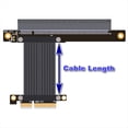 thumbnail image 3 of PCI-E 4.0 X4 to X16 Extension Cable Riser Cable PCIe X4 64G/ Adapter Cable for RTX3090 RX6800xt Graphics 20CM, 3 of 6