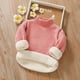 thumbnail image 2 of Suéter Para Niños Otoño Invierno Niños Jersey De Cuello Redondo Suéter Grueso De Felpa Rosa Odeerbi  LM103-2902, 2 of 4