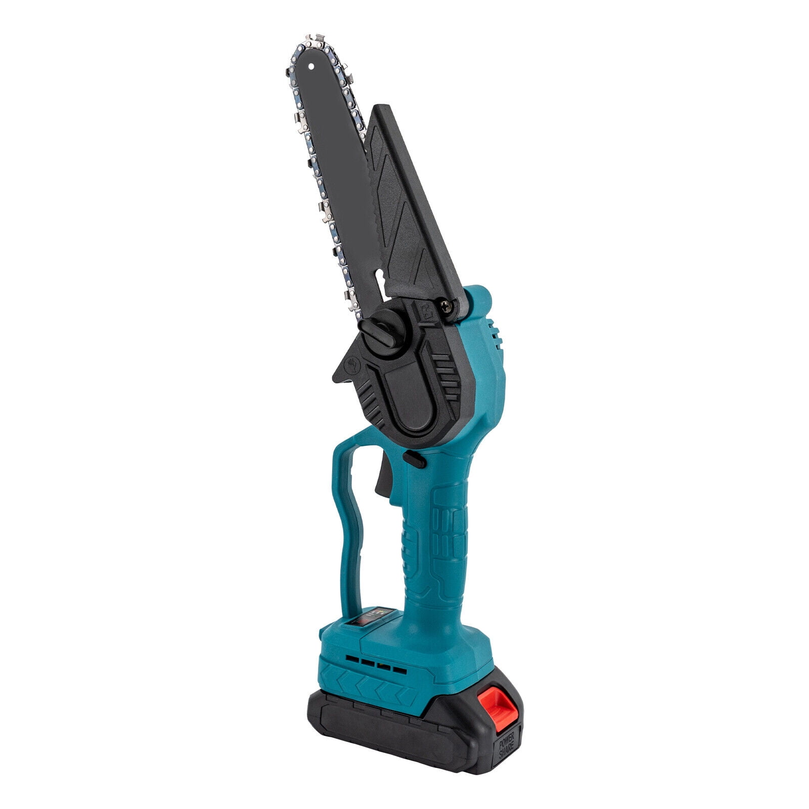 6" Cordless Mini Chainsaw, 110V Handheld Mini Pruning Saw,Battery Powered Electric Chainsaw for Wood Cutting, Tree Trimming (Blue)
