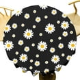 thumbnail image 5 of Daisy Flower Tablecloth, Cartoon Black Floral Modern Pattern Party Table Cover for Party Kitchen Dinning 60x60nch, 5 of 6