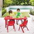 thumbnail image 4 of Patiojoy Kids Multifunctional Activity Rectangle Table Kids Learn and Play Desk Red, 4 of 9