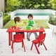 Topbuy Kids Multifonctionnel Table Rectangulaire Enfants Apprendre et Jouer Bureau Rouge – image 4 sur 9