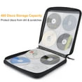 thumbnail image 3 of TeqHome 400 Capacity CD/DVD Case Wallet Disk Binder Book Sleeves Carrying Case with Carrying Handle for Home Travel Office Black, 3 of 7