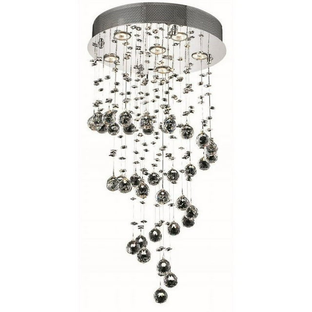 Elegant Lighting Galaxy 34" 6 Light Royal Crystal Chandelier