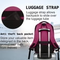 thumbnail image 6 of UKEIN Red Laptop Backpack Computer Business Backpack for Adult Water Resistant Anti-Theft Laptop Backpack for Men, 6 of 7