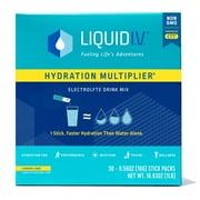 Liquid IV Hydration Multiplier Electrolyte Drink Mix, Lemon Lime (30 Count)