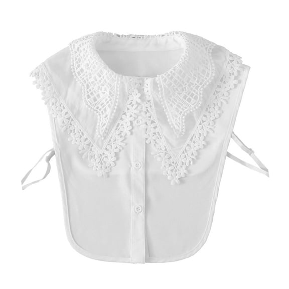 OUNONA White Lace Decorative Detachable False Collar, Comfortable Skin-Friendly Fake Collar for Women’s Fashion Accessories